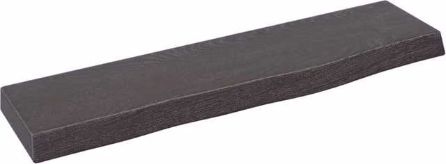 Berkfield Home Wall Mounted Rustic Oak Shelf in Brown and Grey, W: 40 cm, D: 10 cm, H: 2 cm