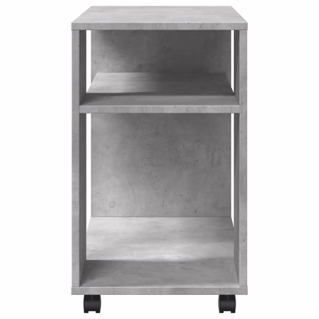 Berkfield Home Side Table with Wheels in Concrete Grey, W/D/H: 70 x 35 x 60 cm – 4