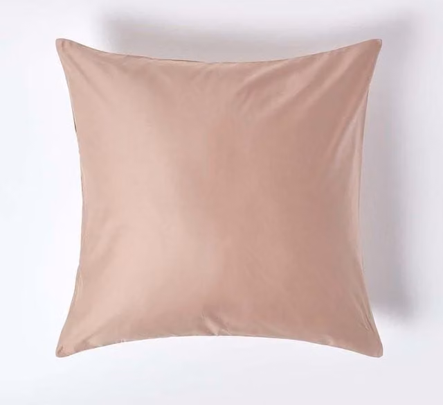 Homescapes Egyptian Cotton Mako Satin Pillowcase, 1000 Thread Count, Beige, 60 x 60 cm