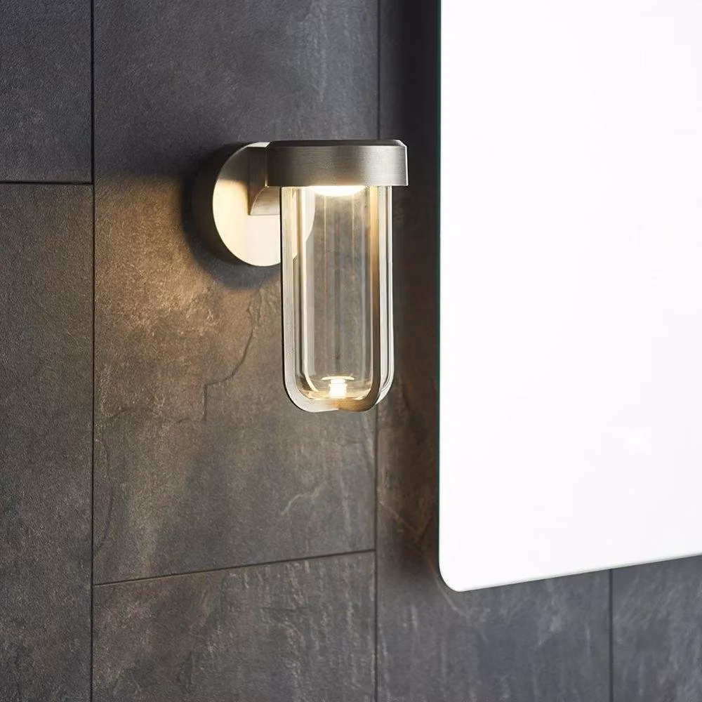 Netlighting BENEVENTO Contemporary Outdoor LED Glass Wall Lamp in Silver – 3