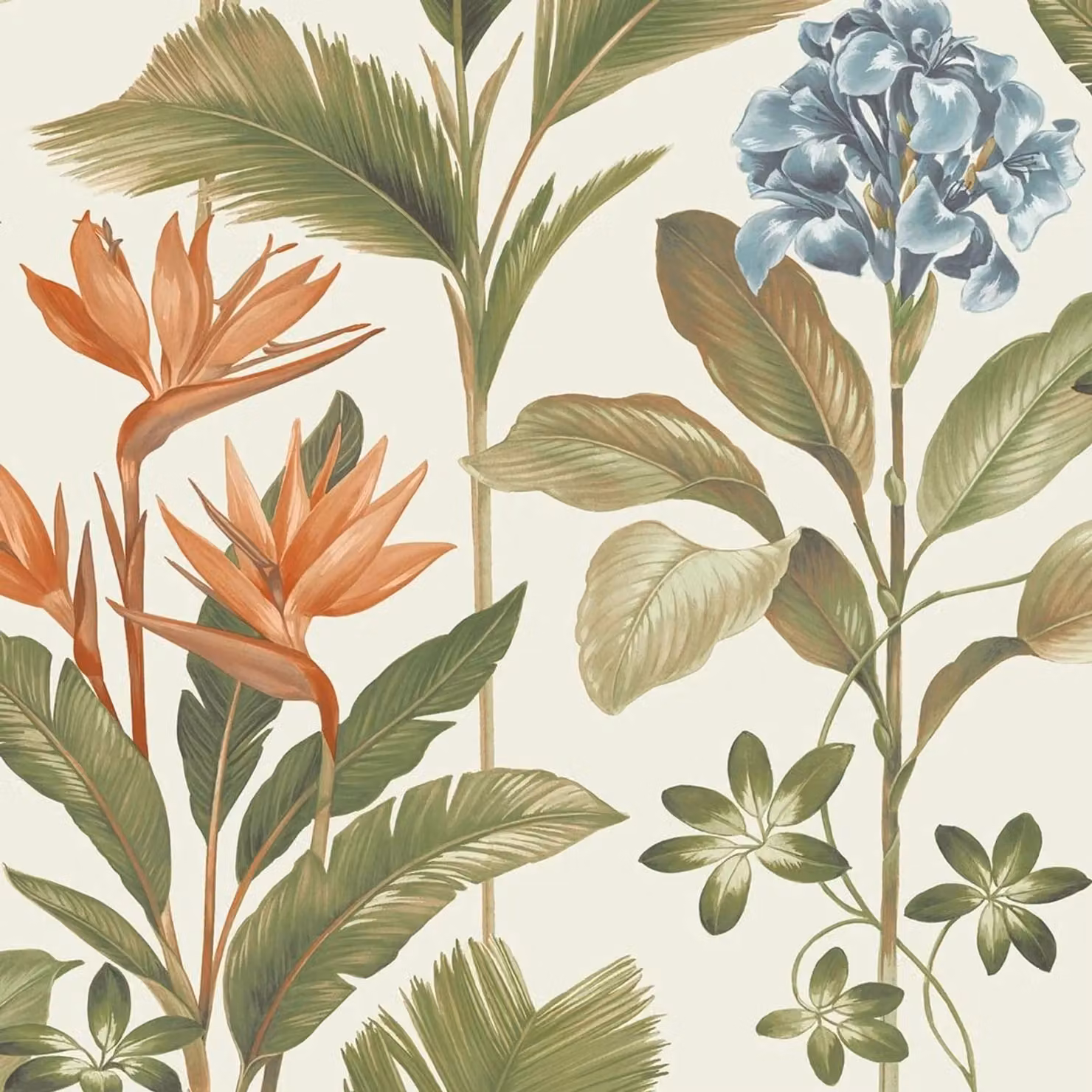 Belgravia Oliana Botanical Floral Wallpaper in Green Matt Paper – 2
