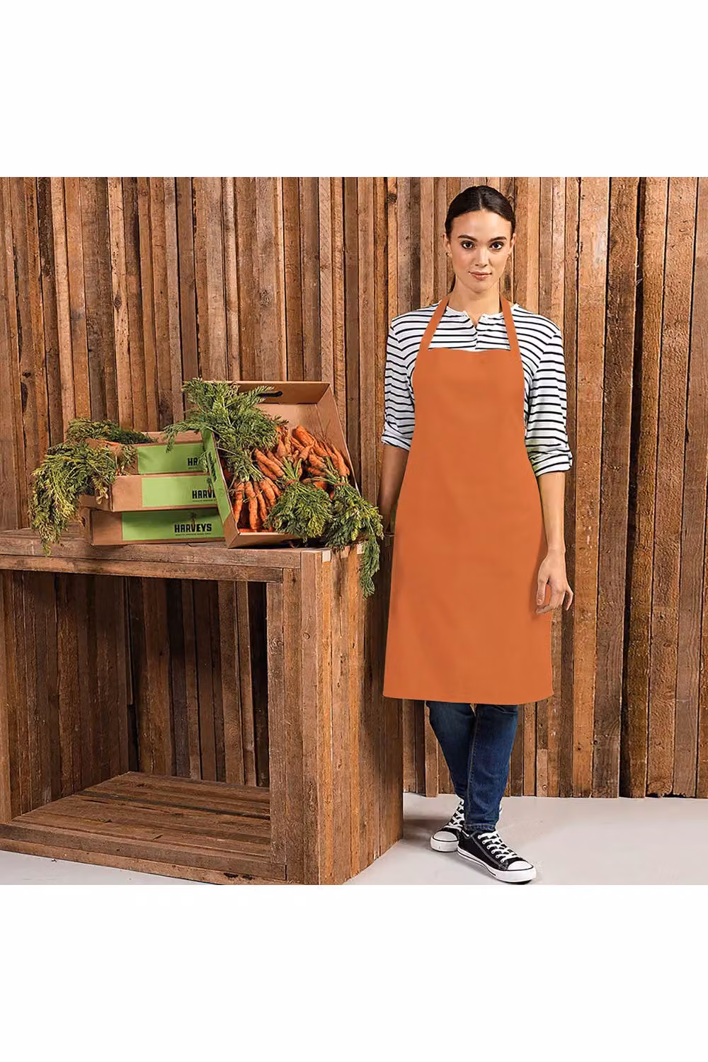Premier Colours Poly-Cotton Bib Apron in Terracotta – 2