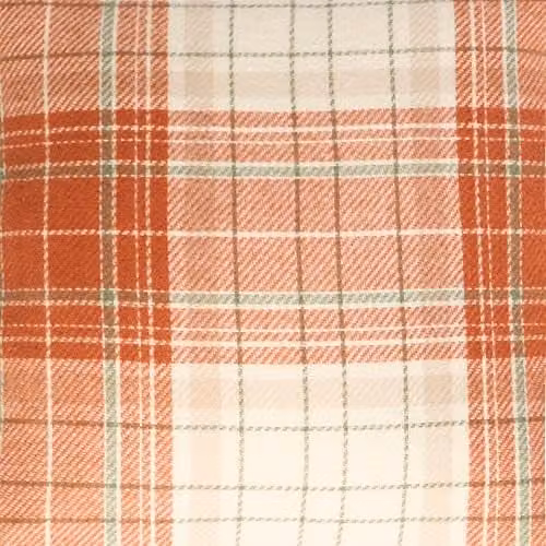 OHS 2 Pack Classic Woven Check Square Cushion Covers, Orange, W/D/H: 45 x 45 x 45 cm – 3
