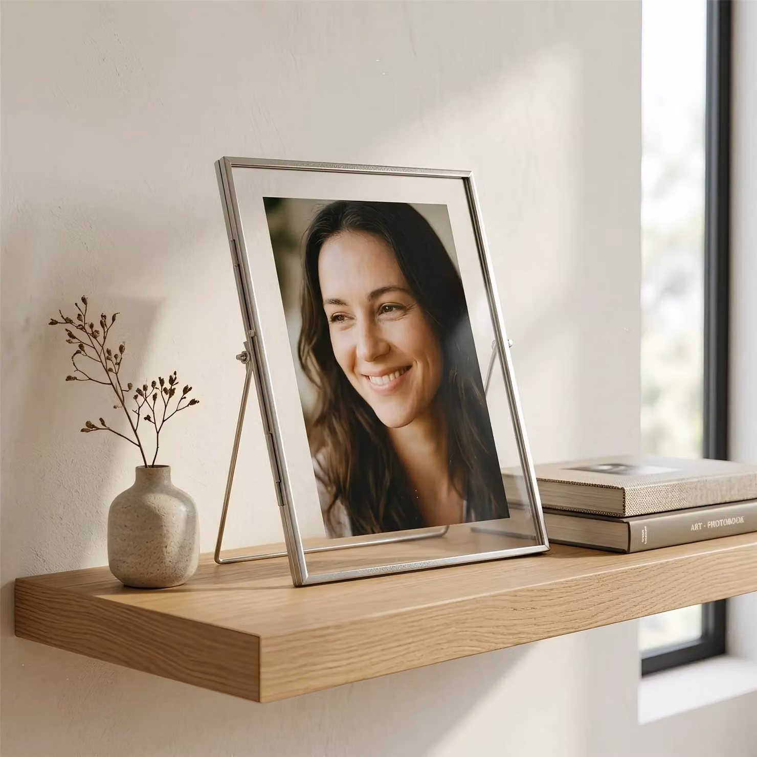 Nicola Spring Set of 5 Silver Metal Tabletop Photo Frames, Rectangular Single Picture Display, 20.32 x 25.4 cm – 6