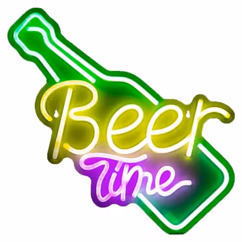 VFM e-Store Beer Time Mancave Neon Light, Multicolour, W: 48 cm, H: 28 cm – 1