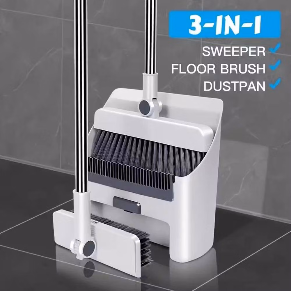 PAWNORA 3 in 1 Broom and Dustpan Combo Set, White – 2