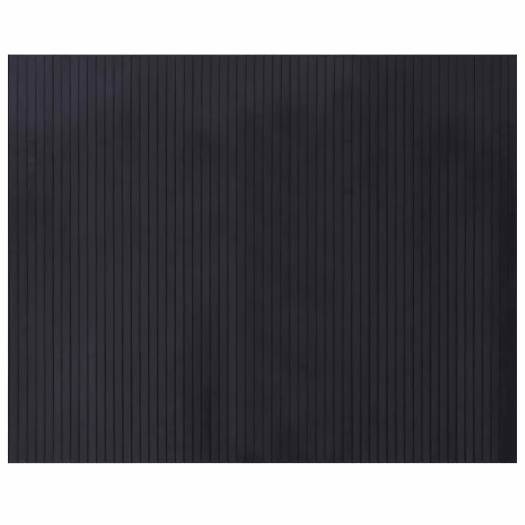 Berkfield Home Rectangular Bamboo Rug in Black, W: 80 cm x D: 100 cm – 2