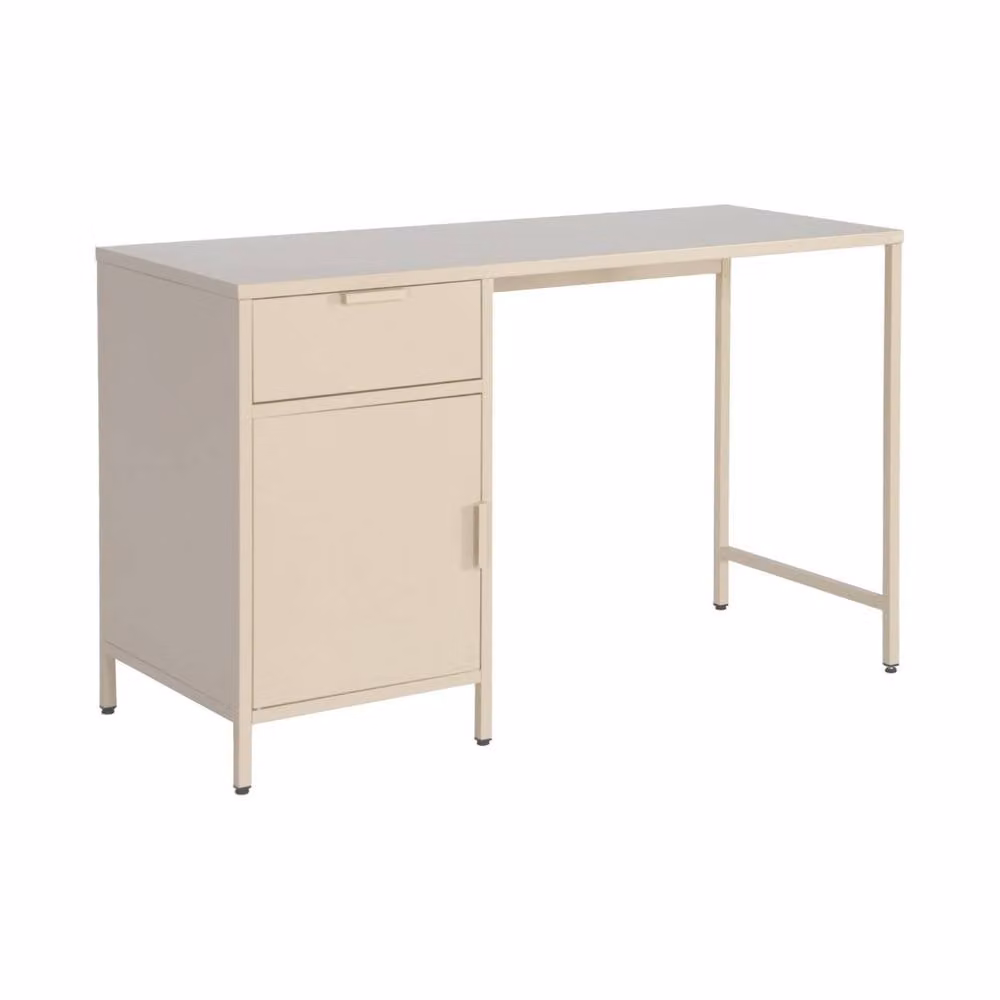 sweeek Laminated Steel Childrens Writing Desk with Drawer Unit in Beige, W/D/H: 120 x 50 x 75 cm – 2