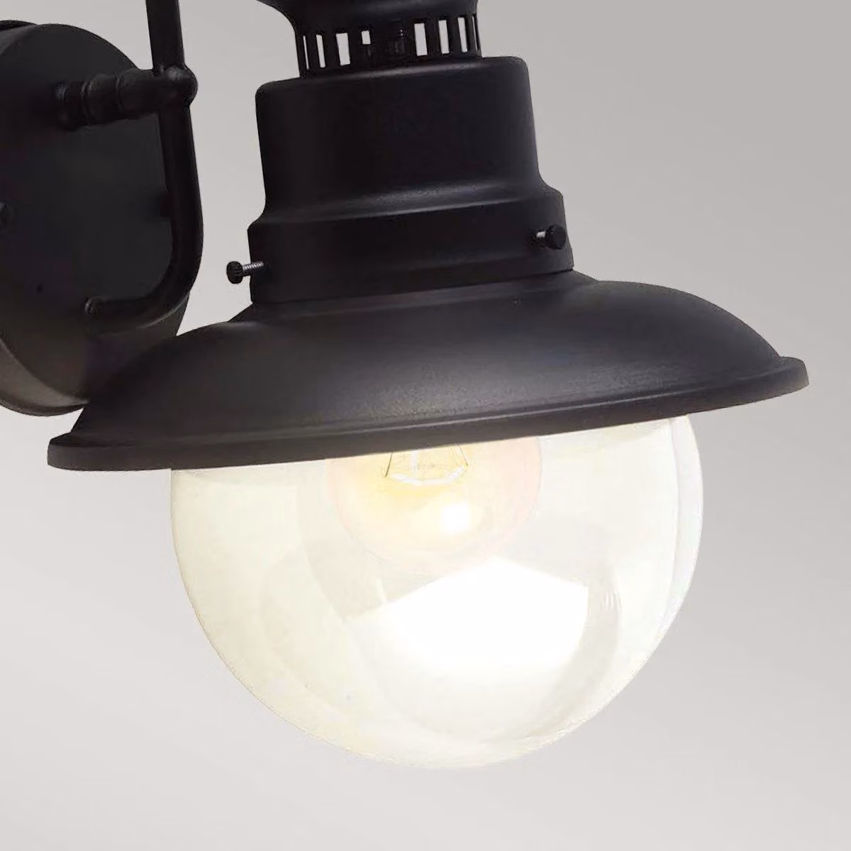 Netlighting Shipston Black Outdoor Wall Lantern Light with Transparent Glass and E27 Socket – 2