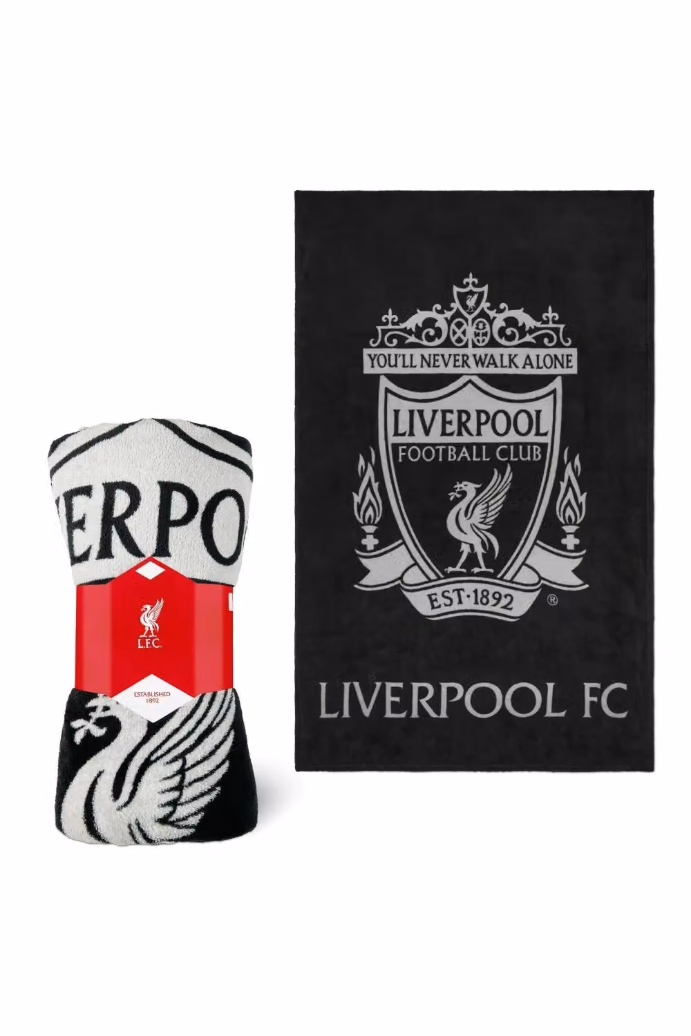 Liverpool FC Men's Black Fleece Crest Blanket – 2