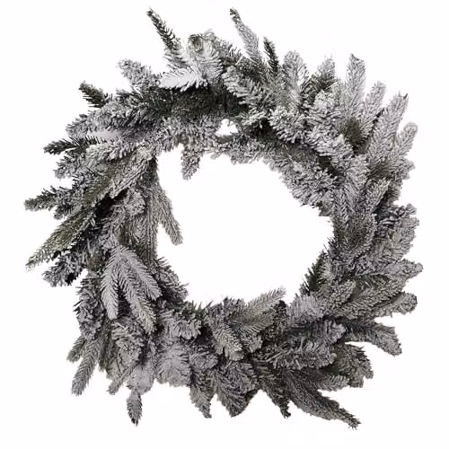 Samuel ALEXANDER 45cm Snow Flocked Green Christmas Wreath – 8