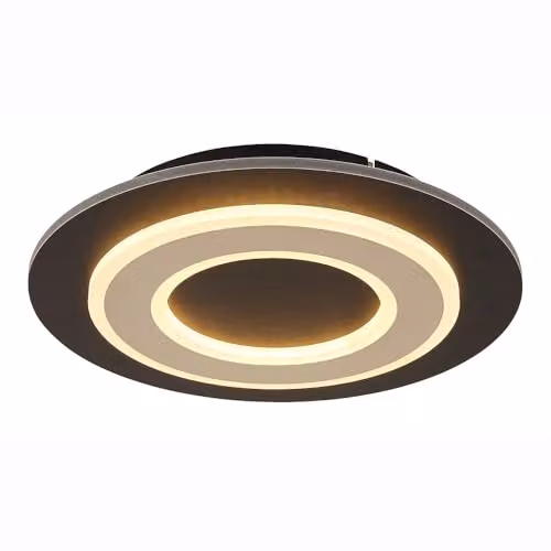 Globo Lighting Modern LED Ceiling Light for Bedroom and Living Room, Black and Brown, Diameter: 32 cm – 1