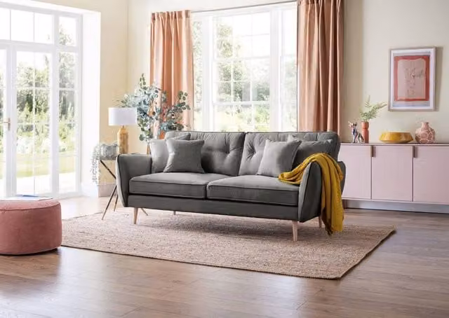 The Great Sofa Company Ailis Large Upholstered Sofa in Dark Grey Faro Slate – 1