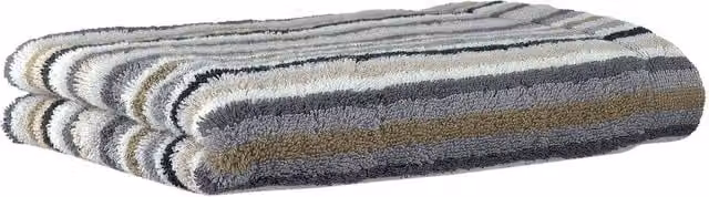 Cawo Life Style Stripes Cotton Terry Towel in Beige and Multicolour