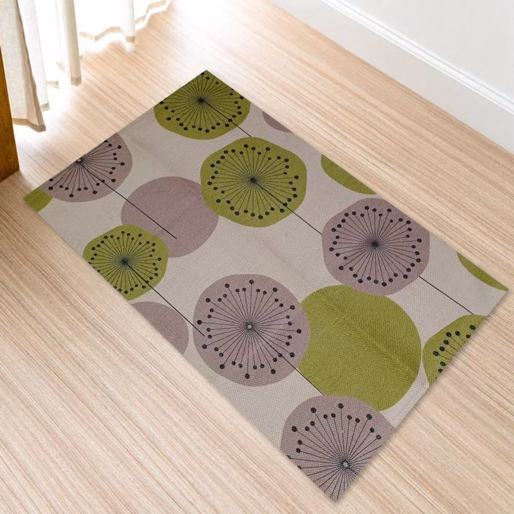 New Edge Blinds Floral Printed Rectangular Rug, Multicolour, W: 70 cm, L: 120 cm – 2