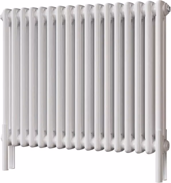 Alpha 2 Column Steel Radiator in White, H: 76.8 cm, W: 60.0 cm