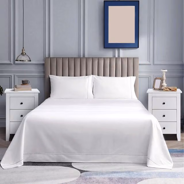 Costway Set of 2 Modern White Lacquered MDF Bedside Tables