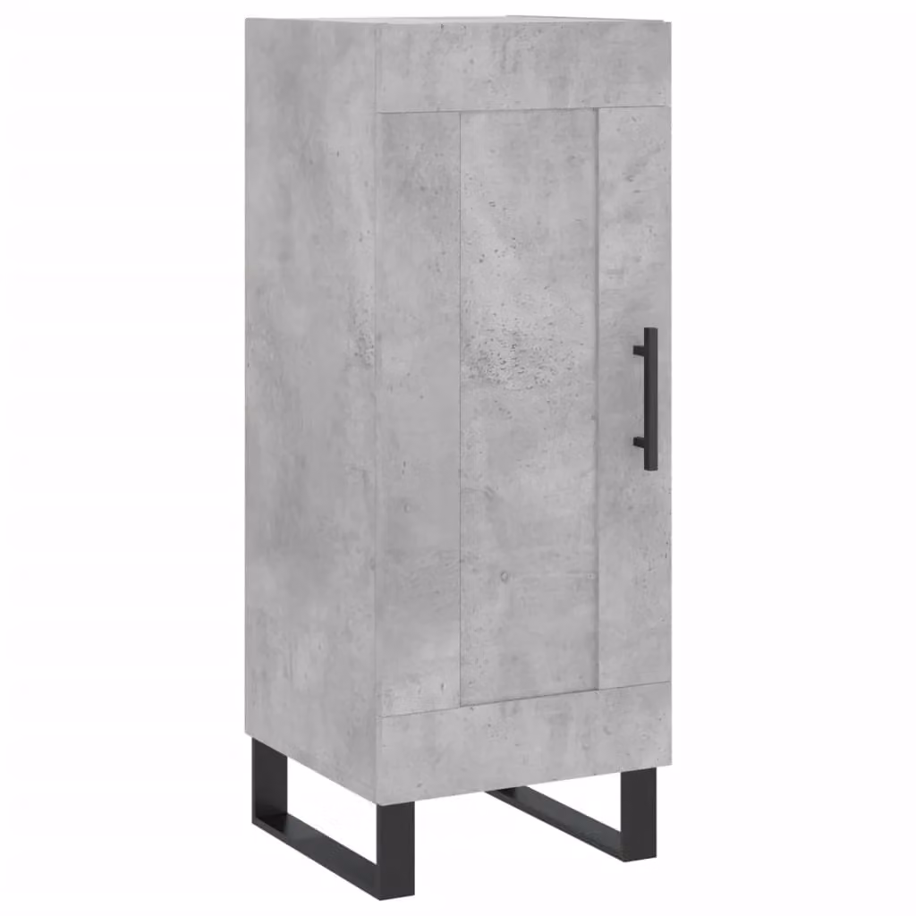 Berkfield Home Modern Sideboard in Concrete Grey, W/D/H: 34.5 x 34 x 90 cm – 2