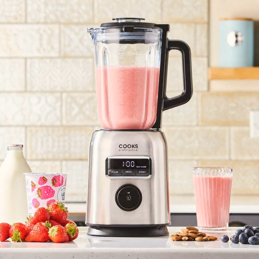 Cooks Professional Digital Power Blender 1400W with 1.7L Capacity, 10 Speeds and Digital Display in Silver – 2
