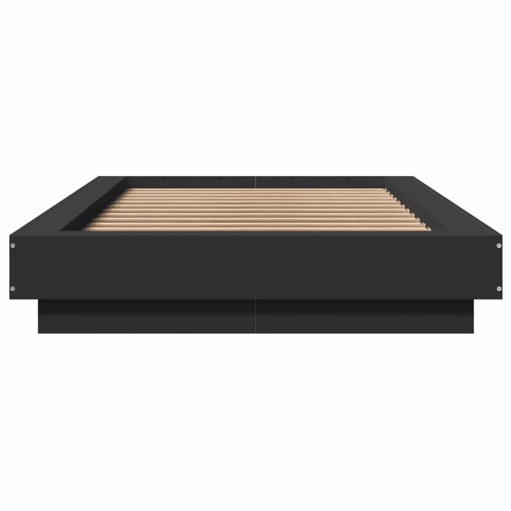 Berkfield Home Durable Bed Frame with LED Under-Bed Lighting in Black, W/D/H: 75 x 190 cm – 3