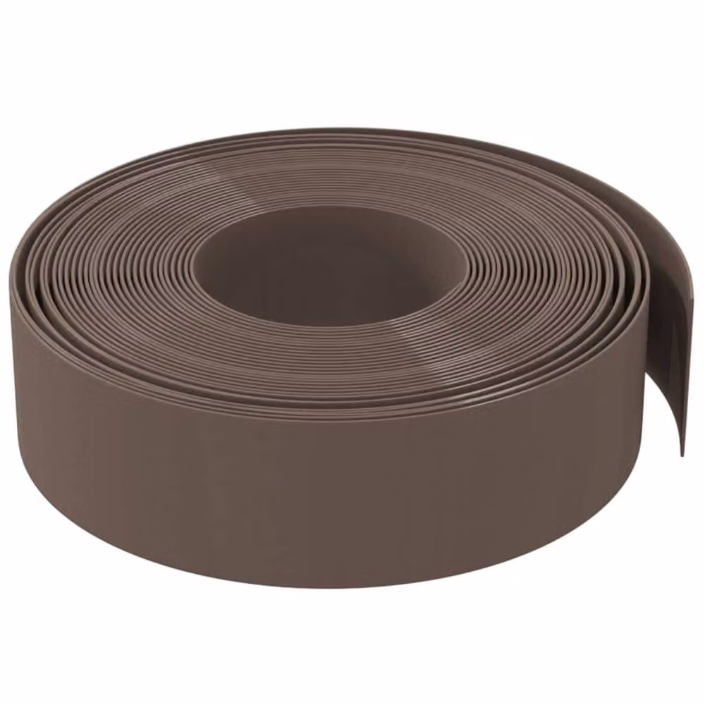 Berkfield Home Garden Edgings, 3 Pieces, Brown, 10 m, 15 cm, Polyethylene – 3