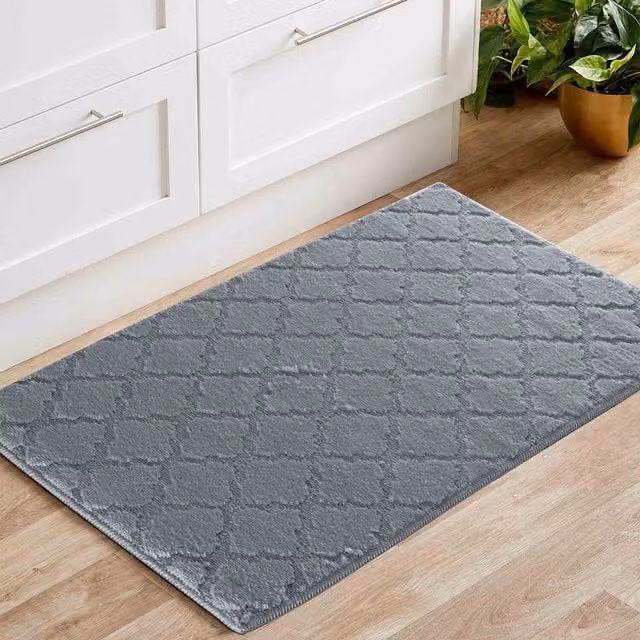 RugsbyDesire Grey Modern Rectangular Machine Washable Non-Slip Polypropylene Rug, W: 120 cm, D: 160 cm