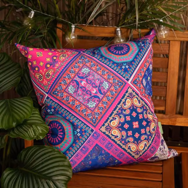Gardenista Bandana Printed Outdoor Scatter Cushion, Multicolour, W: 60 cm, D: 60 cm, H: 60 cm