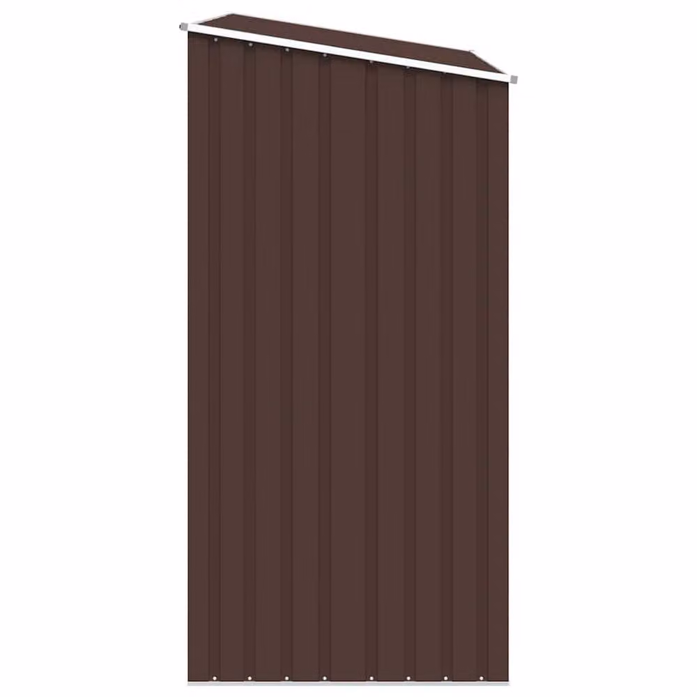 Berkfield Home Garden Brown Galvanised Steel Firewood Shed W/D/H: 245 x 98 x 159 cm – 6