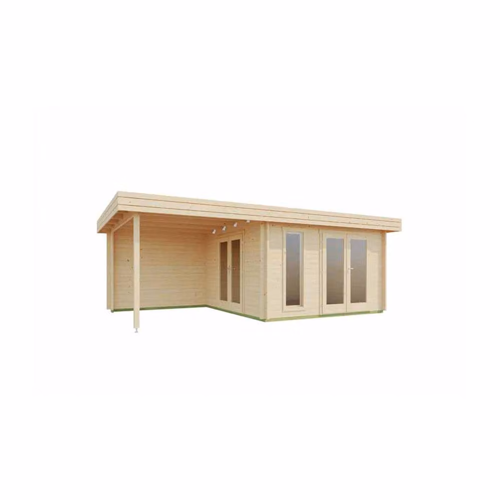 Lasita Maja Ltd Anders Log Cabin Garden Room and Home Office in Natural – 2