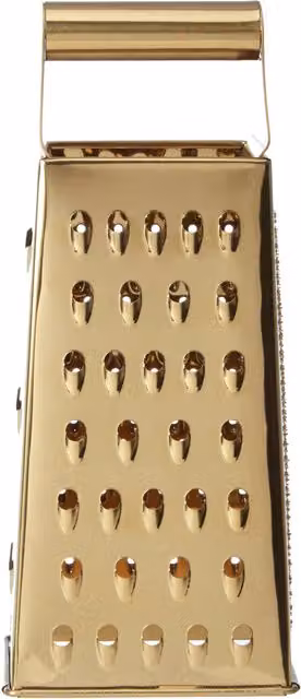 Orsina Small Gold Box Grater, Multi-Use Stainless Steel Food Shredder and Handheld Vegetable Cutter