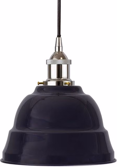 SE Home Lincoln Round Pendant Light in Navy Blue and Black with Nickel Finish