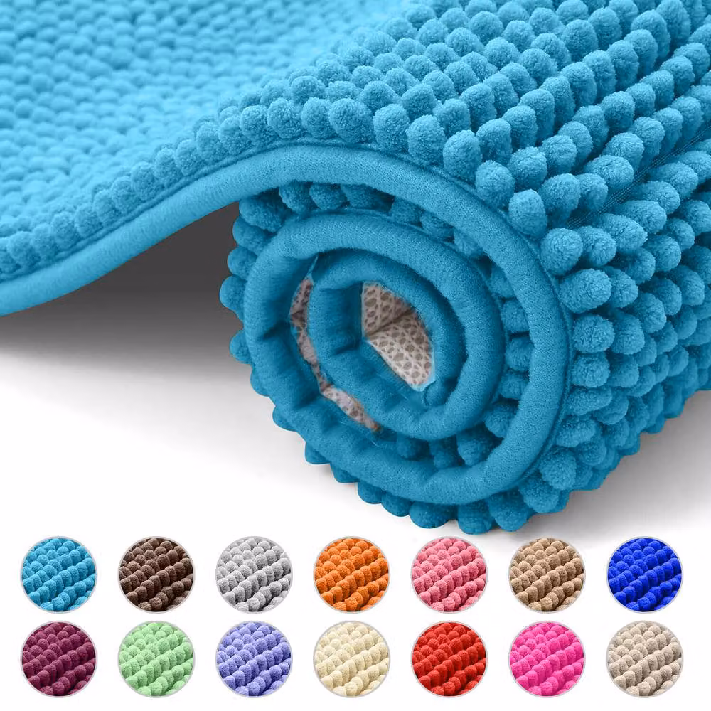 YnysTec Non-slip Water-absorbent Bathroom Mat and Hallway Rug in Light Green, W 40 cm x D 60 cm – 1