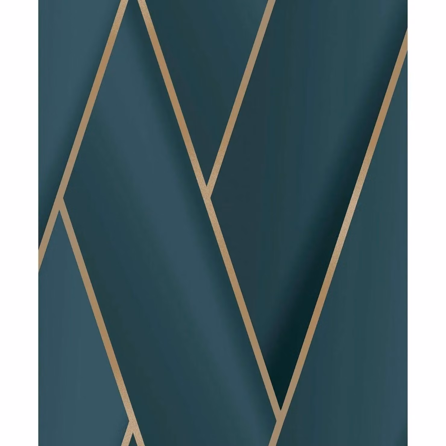 Debona Armando Herringbone Geometric Wallpaper in Petrol Blue – 2