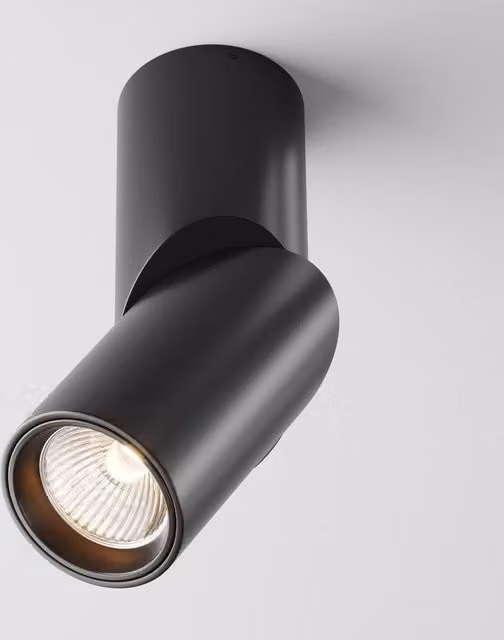 Maytoni Dafne Adjustable LED Surface Mounted Downlight, Black, 3000K Warm White – 1
