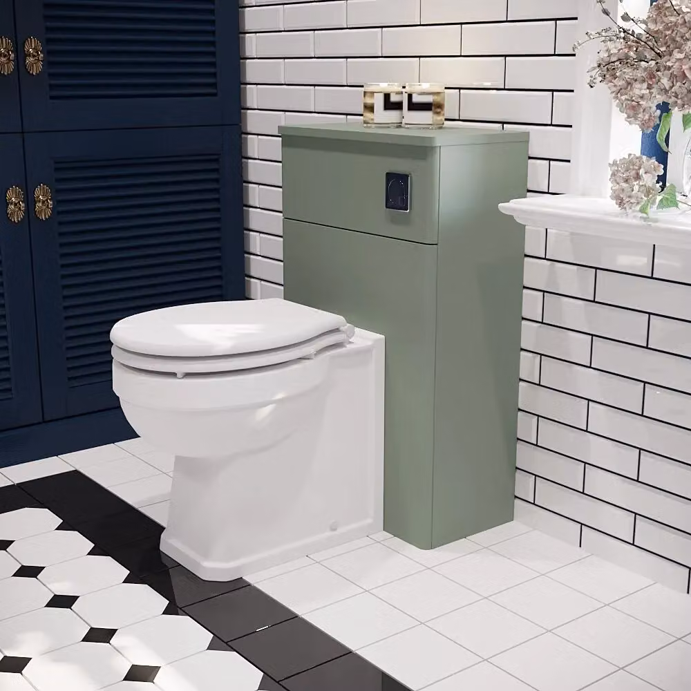 Balterley Modern Matt Green Freestanding Bathroom WC Unit, W/D/H: 50.0 x 25.3 x 81.8 cm – 2