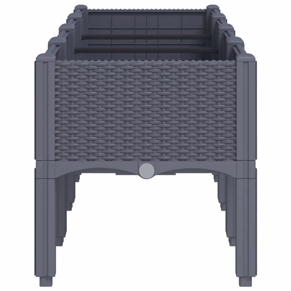 Berkfield Home Garden Planter with Legs in Blue Grey, W: 160 cm, D: 40 cm, H: 42 cm – 3
