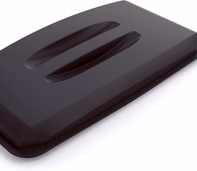 Durable DURABIN Eco Plastic Waste Bin Lid for 60 Litre Bins, Black