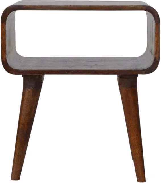 KDMK Acadia Hand Crafted Mango Wood Bedside Table in Brown