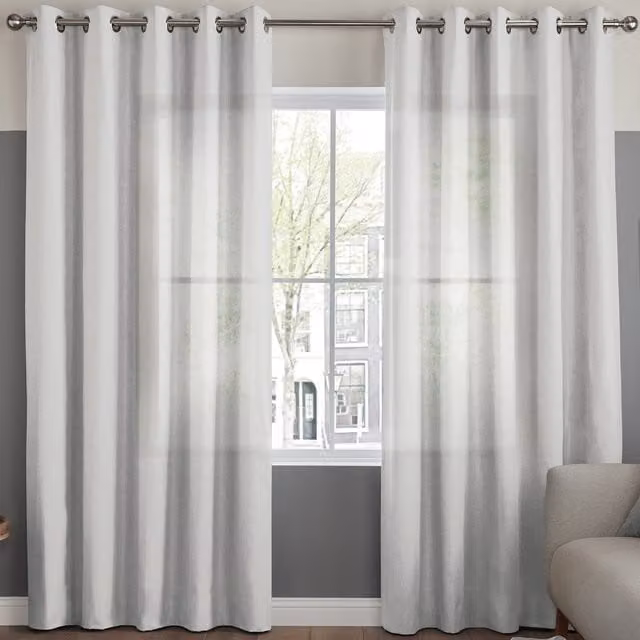 Terrys Felicity Made to Measure Sheer Voile Curtain Panel in Ivory