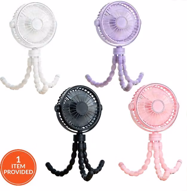 Icycool Mini Rechargeable Flexible Leg Fan in White