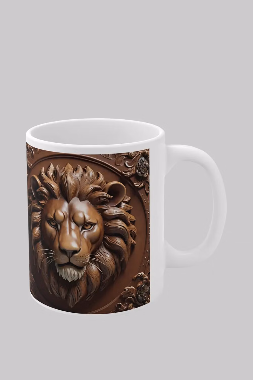 Simply Stunning Mugs Butterfly and Lion Ceramic Mug Set in White – 2