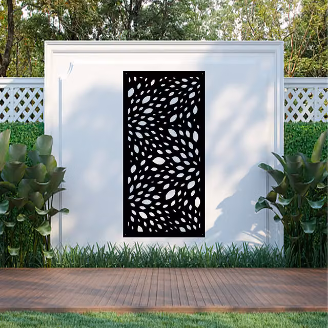 Laser Hut Bull Rush Abstract Animal Metal Wall Art in Black