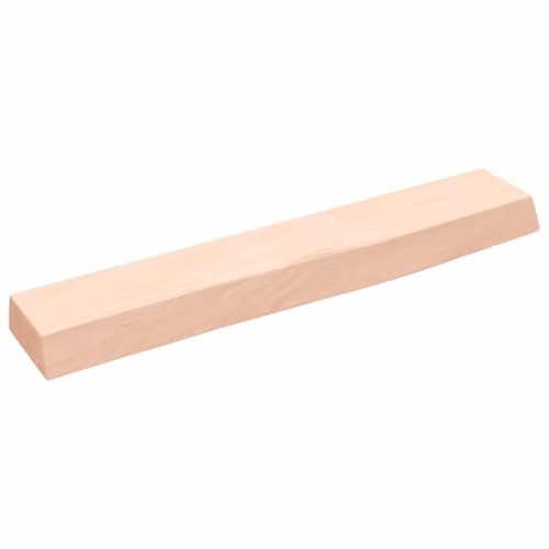 vidaXL Rustic Oak Wall Shelf, Untreated Solid Wood, Brown, W: 60 cm, D: 10 cm, H: 4 cm