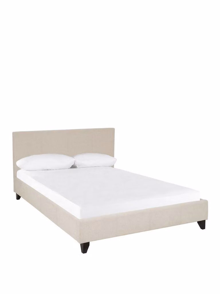 Christie Upholstered Single Bed Frame in Sandstone
