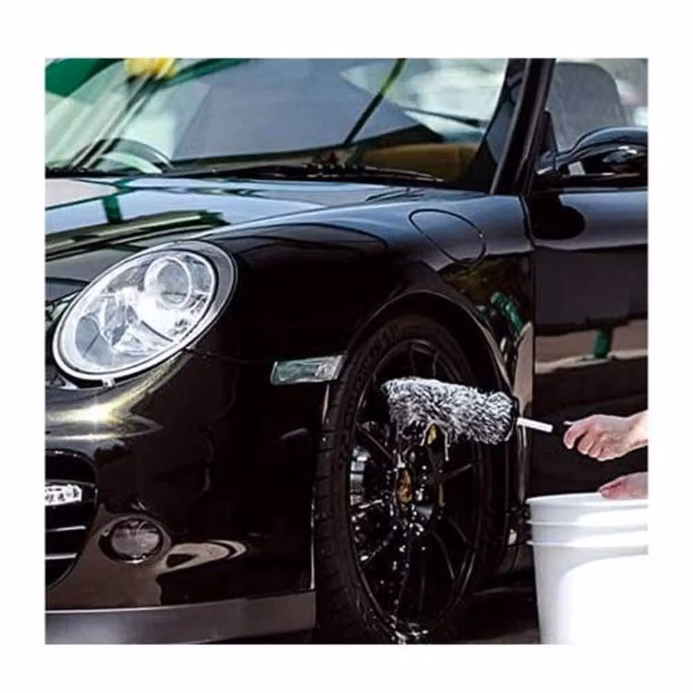 VOGREX Microfibre Alloy Wheel Woolly Wand Wheel Brush in Black – 4
