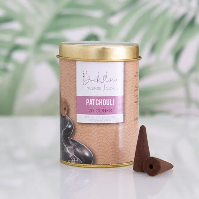 Elements Home Fragrance Jumbo Backflow Incense Cones Patchouli, Brown