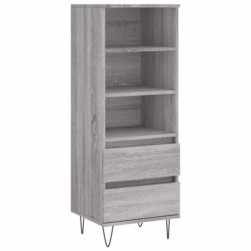 Berkfield Home Grey Sonoma Highboard in Engineered Wood W/D/H: 40 x 36 x 110 cm – 3