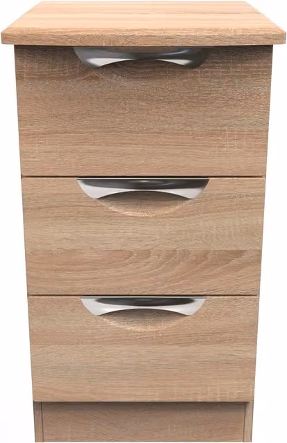 2 U Holborn 3 Drawer Bedside Cabinet in Light Oak