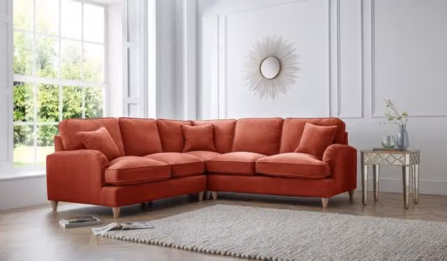 The Great Sofa Company Orla 2 Corner L-Shape Sofa in Terracotta – 1