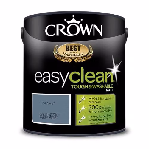 Crown Easyclean Matt Emulsion Wall Paint Blue 2.5L – 6
